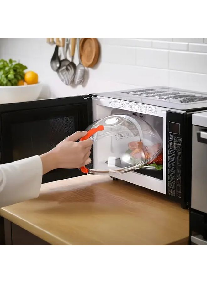 Transparent Microwave Food Cover with Steam Vent and Easy Grip Handle - Image 5