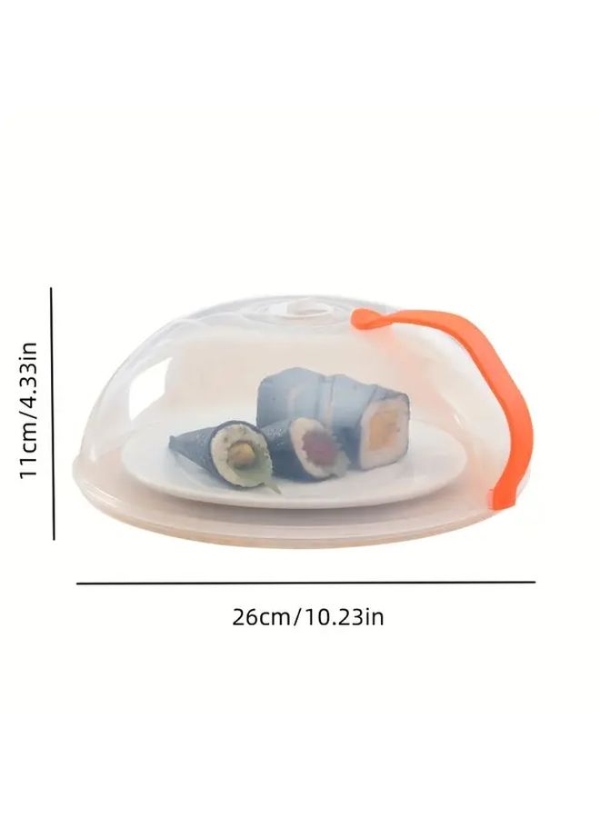 Transparent Microwave Food Cover with Steam Vent and Easy Grip Handle - Image 2