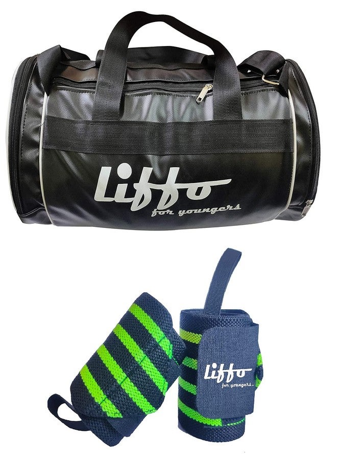 Liffo® Gym Bag Duffel Bag with Wrist Supporter Band for Men & Women Gym Daily Usage Combo Set - Image 1