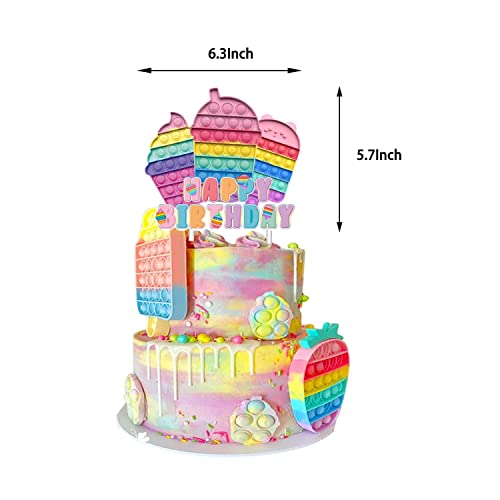 Festiko®34 PCS Birthday Party Decorations for Pop Toys,Birthday Party Supplies for Pop Push Included Pop Cake Toppers, Cupcake Toppers, Balloons, Banner, Pop Game Theme Party Favor Pack Set for Kids - Image 2