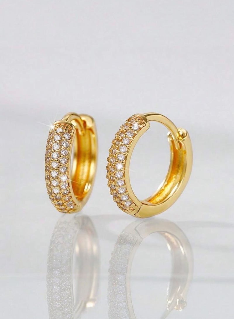 Elegance Trendy & High Quality Gold Plated Earrings For Women - Image 1
