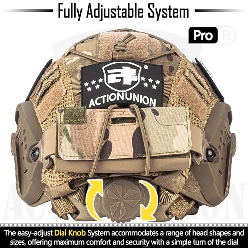 ACTIONUNION Airsoft Helmet Pro Set PJ Type Tactical Paintball Helmet (Tan Set) - Image 2