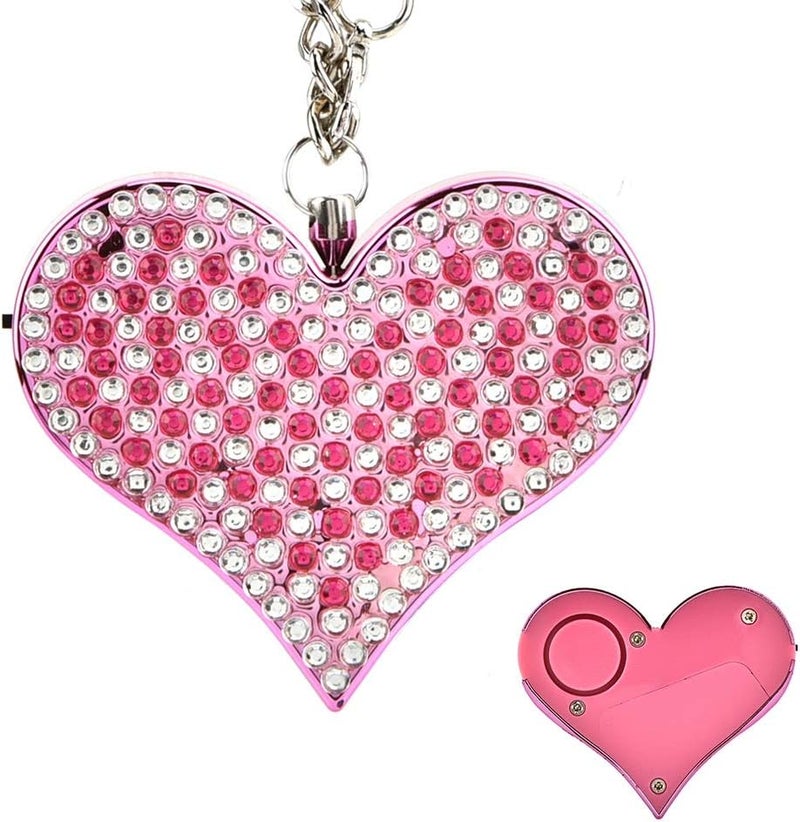 woobles Vigilant 130dB Personal Alarm,Self Defense Alarm Heart Shape Security Protect Personal Alert for Men Women Kids Students(Silver)- - Image 1