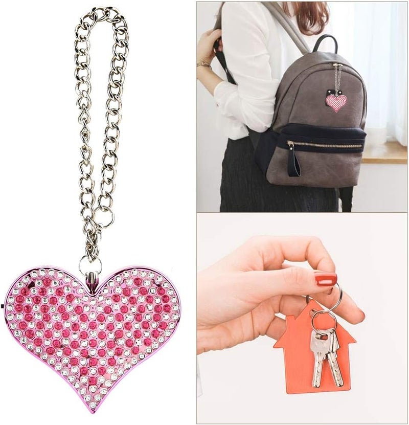 woobles Vigilant 130dB Personal Alarm,Self Defense Alarm Heart Shape Security Protect Personal Alert for Men Women Kids Students(Silver)- - Image 3