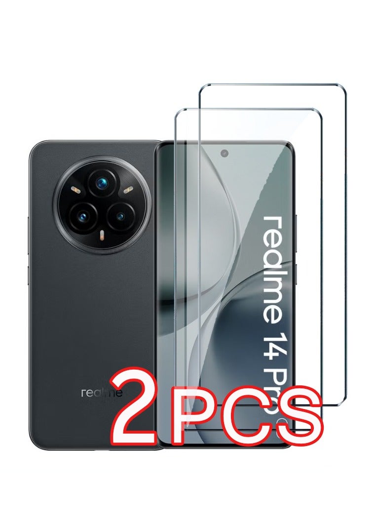 2 Pack Screen Protector Tempered Glass for Realme 14 Pro , HD Anti-Scratch Case Friendly for Realme 14 Pro Tempered Glass Film - Image 1