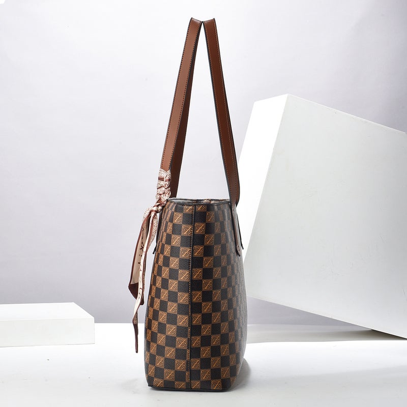 Tote Bag Checkerboard Bag Large Capacity Shoulder Crossbody Bag Handbag Taizhou Women'S Bag Bags - Image 3
