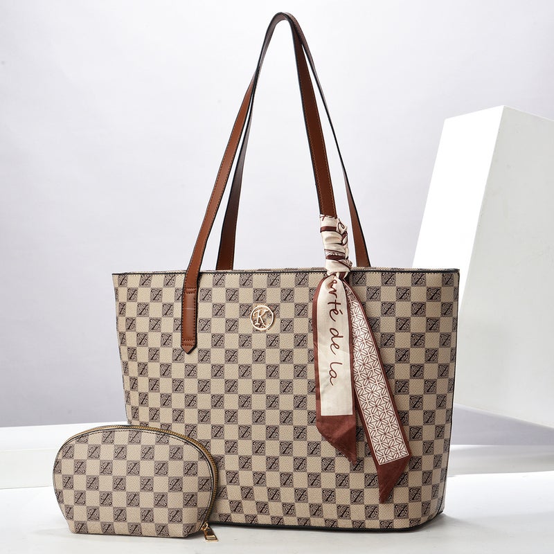 Tote Bag Checkerboard Bag Large Capacity Shoulder Crossbody Bag Handbag Taizhou Women'S Bag Bags - Image 1