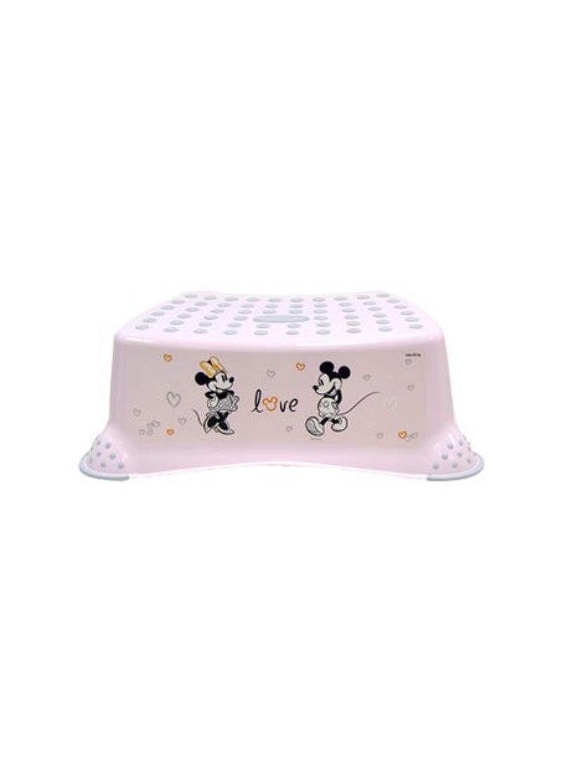 Disney Disney Keeper Step Stool With Antislip Minnie Mickey Pink