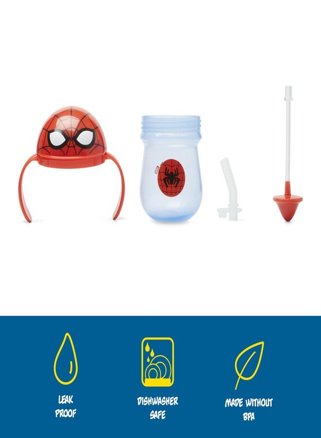 The First Years Spidey and his Amazing Friends Weighted Straw Cup - Spill-Proof Spider-Man Toddler Cup with Flip-Top Cover - Dishwasher Safe - 7 Oz - Ages 9 Months and Up - Image 5