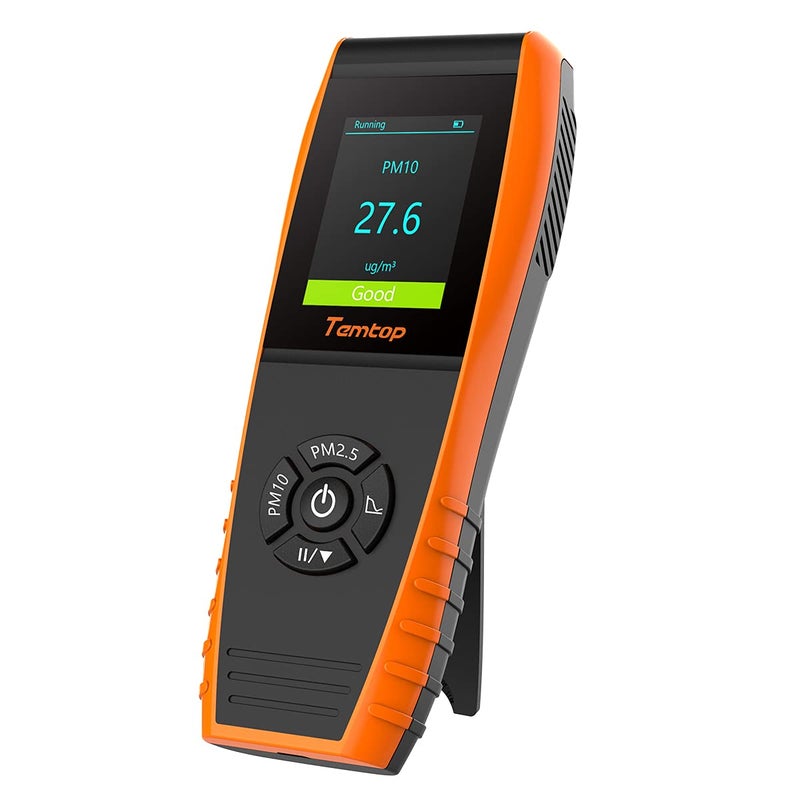 Temtop PM2.5 Monitor P600, Essential Air Particle Meter PM2.5 PM10 Air Quality Tester for Indoor/Outdoor Air Pollution Detection, Particle-Centric Detector w/Data Histogram Display - Image 1