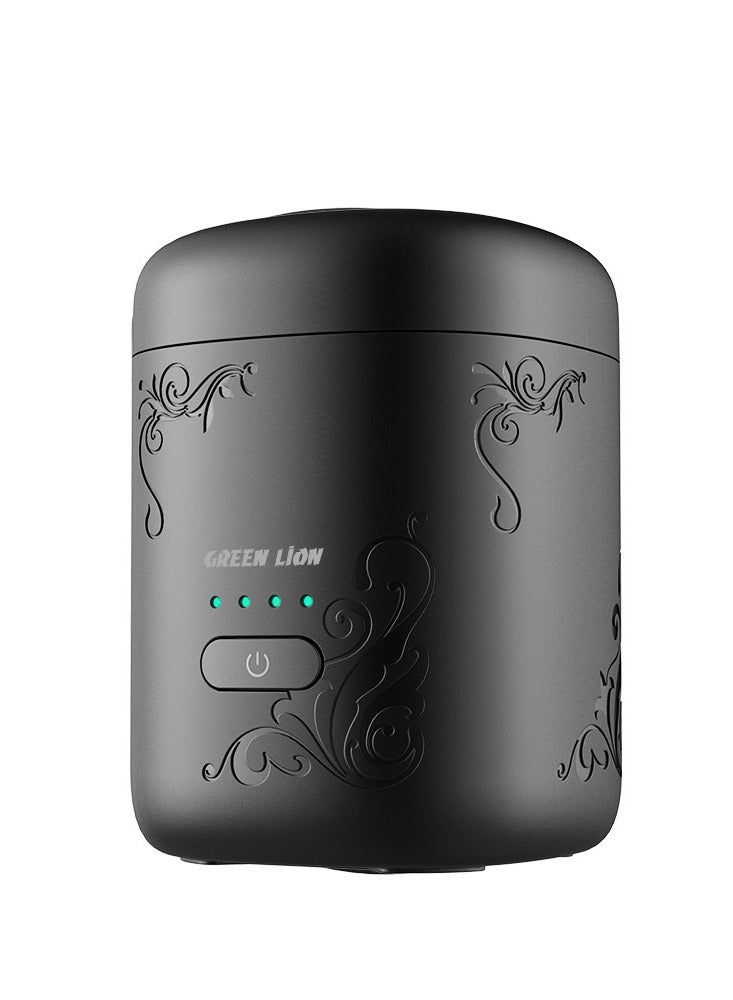 GREEN LION ASEEL Bakhour Incense Burner / Strong Fragrance Bakhoor/ Aesthetic Appearance / Wide Area Coverage / 120 sec Single Burning Time / 2 Min Auto Off / Type-C Charging Port / LED Indicator for Home Office and Car- Black - Image 4