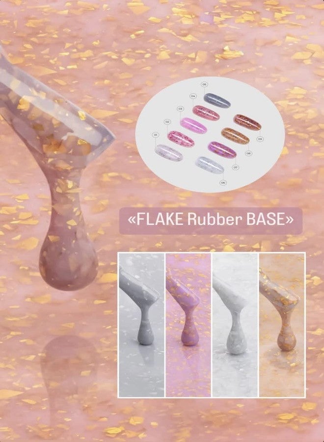 kodi professional Color Cover Rubber Base Gel, FLAKE 04 | 7 ML | 0.24 oz | Stylish | bright |original |shades (Flake04) - Image 3