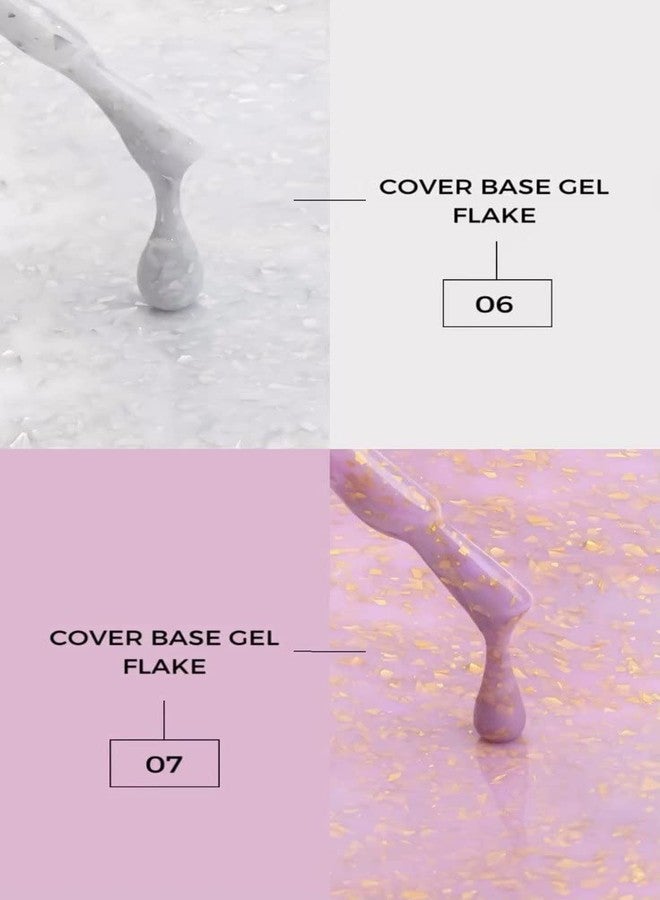 kodi professional Color Cover Rubber Base Gel, FLAKE 04 | 7 ML | 0.24 oz | Stylish | bright |original |shades (Flake04) - Image 5