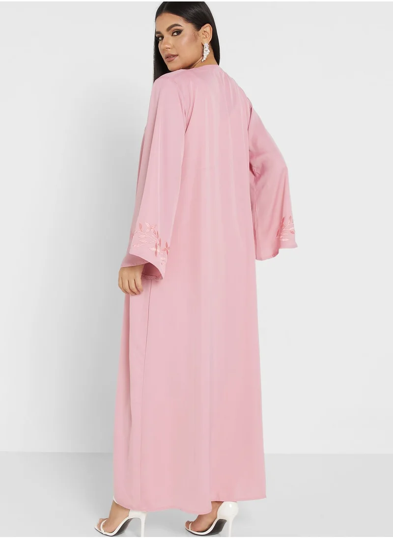 Khizana Embroidered Detail Abaya With Sheila
