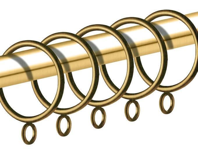 42 Pack Curtain Rings with Eyelet 15 Inner DiameterMetal Drapery Ring Fits up to 1 Drapery RodGlide Smoothly Curtain Rod RingsStrong Vintage Decorative Rustproof Curtain Hooks Antique Brass