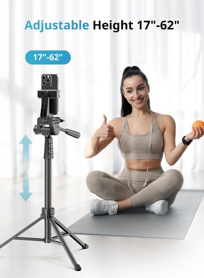 UBeesize 12'' RGB Selfie Ring Light with 62'' Tripod Stand for Video Recording＆Live Streaming(YouTube, Instagram, TIK Tok), Compatible with Phones, Cameras and Webcams - Image 4