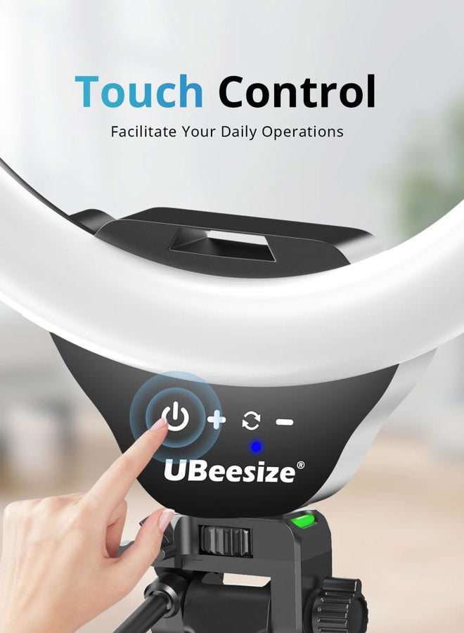UBeesize 12'' RGB Selfie Ring Light with 62'' Tripod Stand for Video Recording＆Live Streaming(YouTube, Instagram, TIK Tok), Compatible with Phones, Cameras and Webcams - Image 2