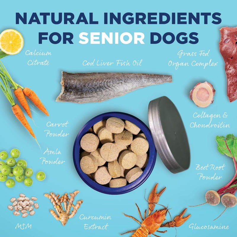 Vetericyn All-in 1 Multifunctional Senior Dog Supplement | Digestive Enzymes + Glucosamine Chondroitin for Hip and Joint Support + Vitamins, Antioxidants, Prebiotics, Probiotics, and Omegas. 90 Count - Image 3