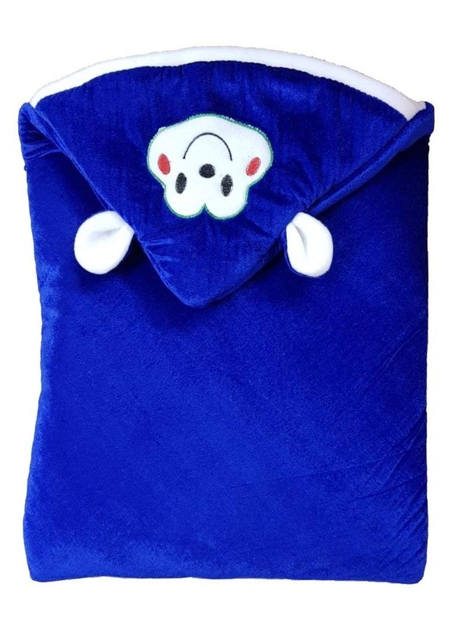 First Kick بطانيات فيرست كيك للأطفال من الصوف والمخمل المتين (متعددة الألوان، أزرق ملكي، لون وردي فاتح - 66 سم × 66 سم، من 0 إلى 6 أشهر) - عبوة من قطعتين - Image 4