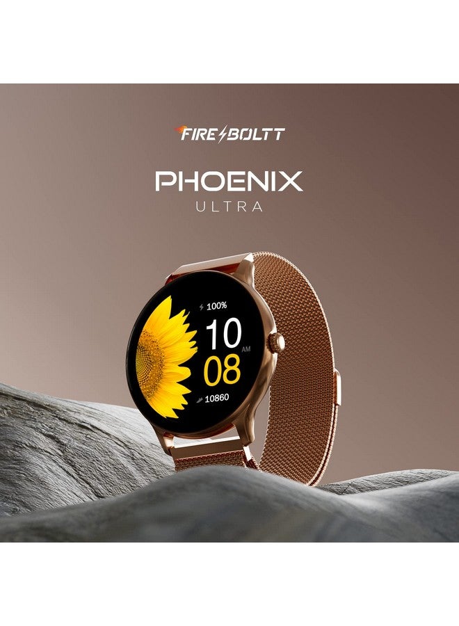 Fire-Boltt Phoenix Ultra Luxury Stainless Steel, Bluetooth Calling Smart Watch, AI Voice Assistant, Metal Body with 120+ Sports Modes, SpO2, Heart Rate Monitoring (Gold) - Image 2