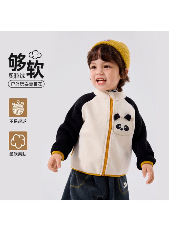Doodle Home kids' Autumn Fleece Jacket, Stylish Boys' & Girls' Top, Baby Outerwear - Image 4