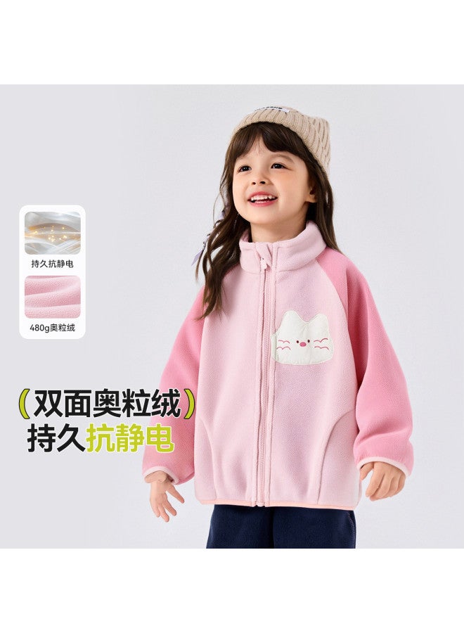 Doodle Home kids' Autumn Fleece Jacket, Stylish Boys' & Girls' Top, Baby Outerwear - Image 2