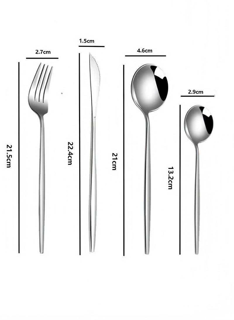 SISGL 31-Piece Knife Fork Spoon Full Cutlery Set With Cutlery Storage Box  - Image 3