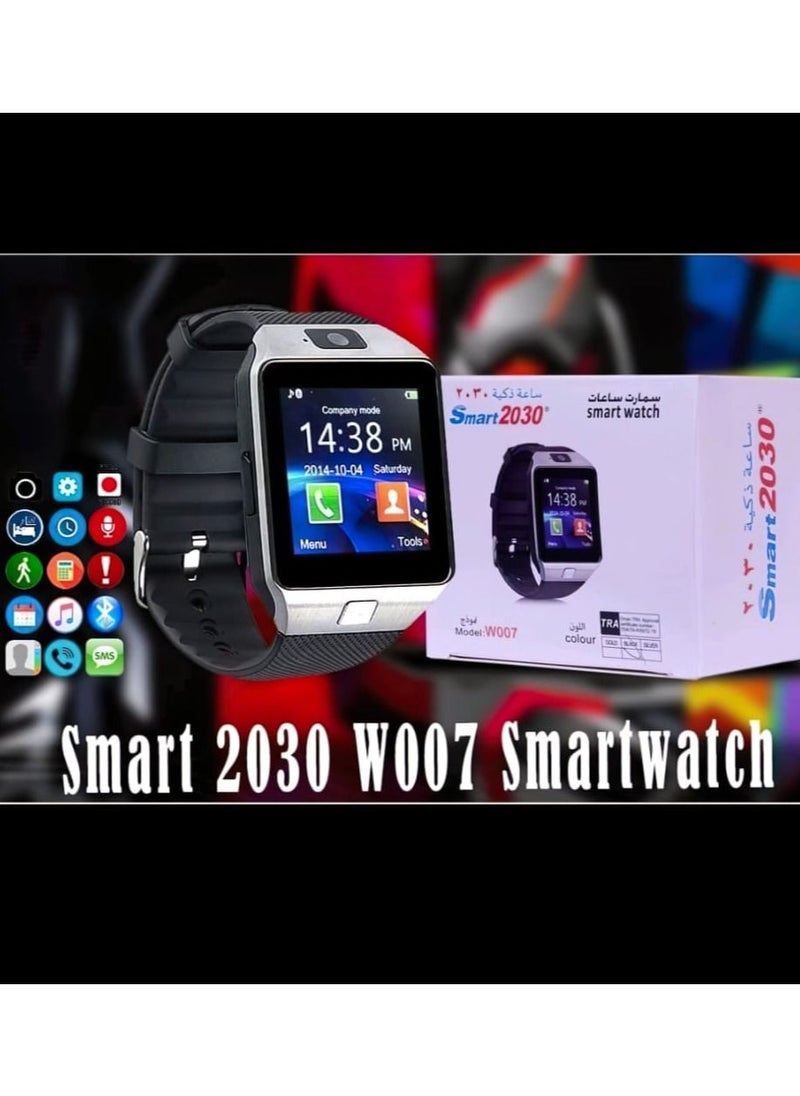 سمارت 2030 - W007 ساعة ذكية تدعم بطاقة SIM TF بطاقة بلوتوث توصيل الهاتف الذكي SMS  موسيقى راديو FM - Image 1