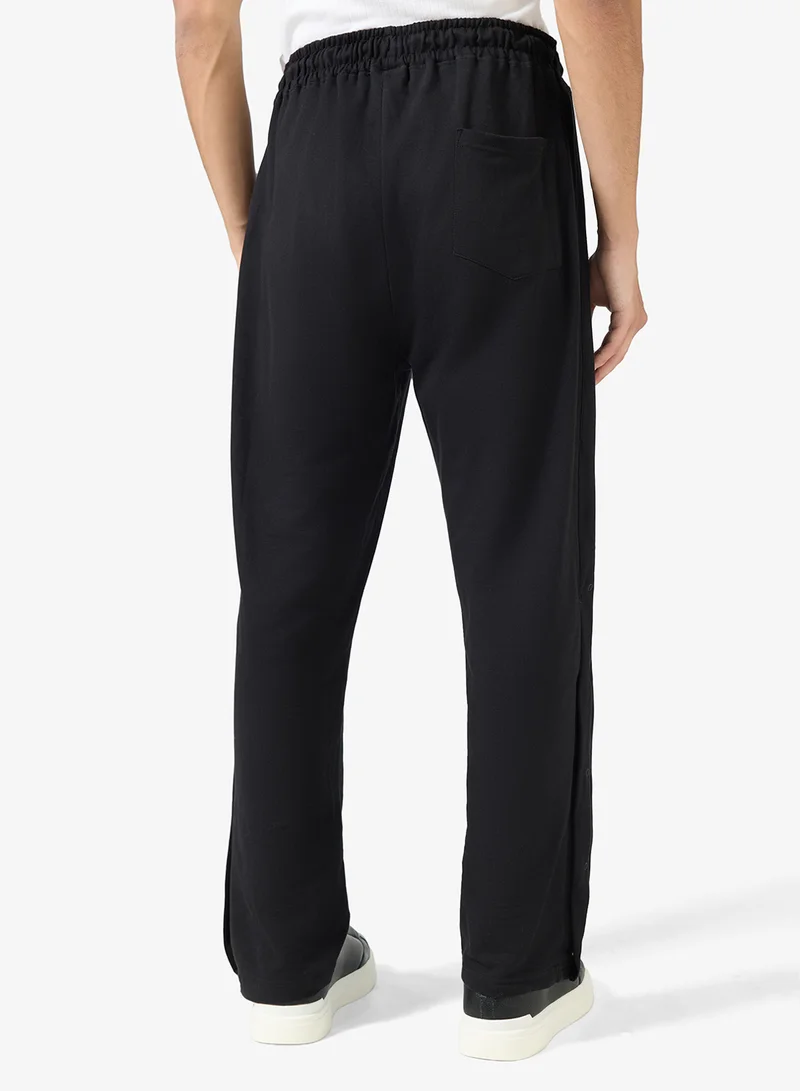 Seventy Five  Relaxed Fit Popper button Joggers for Men | Best Price UAE