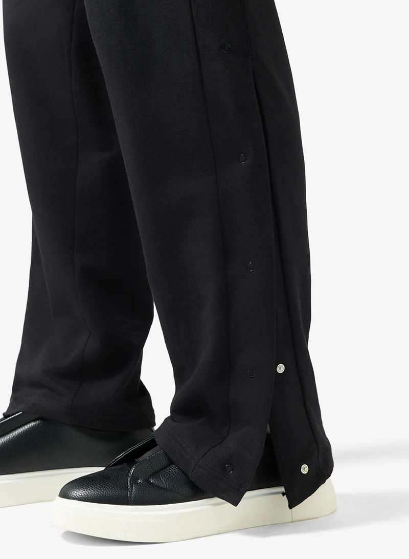 Seventy Five  Relaxed Fit Popper button Joggers for Men | Best Price UAE