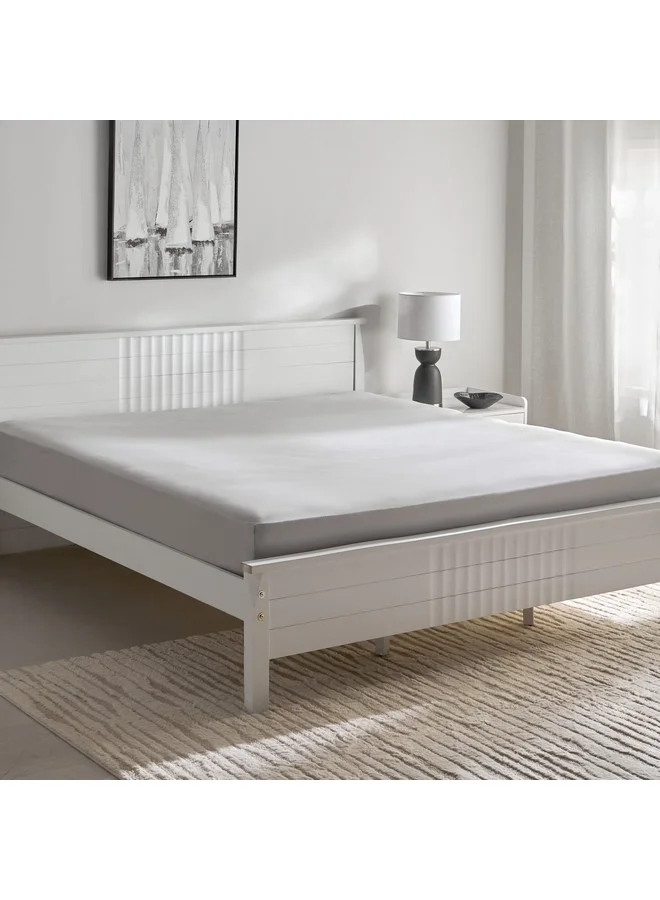 Home Box Opulent Luxe Solid Cotton Queen Fitted Sheet 200 x 40 x 150 cm