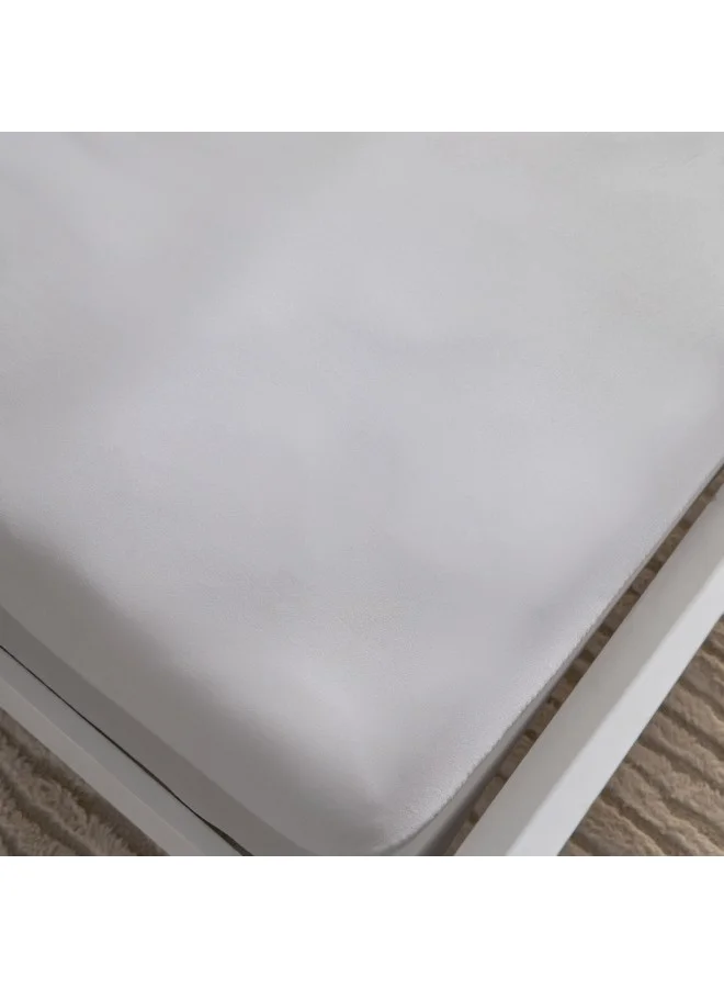 Home Box Opulent Luxe Solid Cotton Queen Fitted Sheet 200 x 40 x 150 cm
