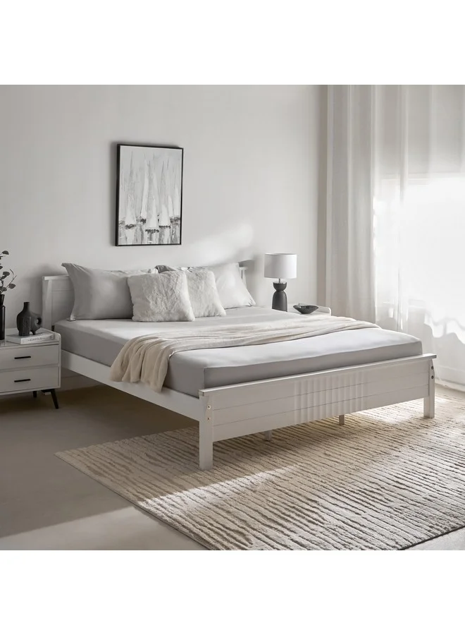Home Box Opulent Luxe Solid Cotton Queen Fitted Sheet 200 x 40 x 150 cm
