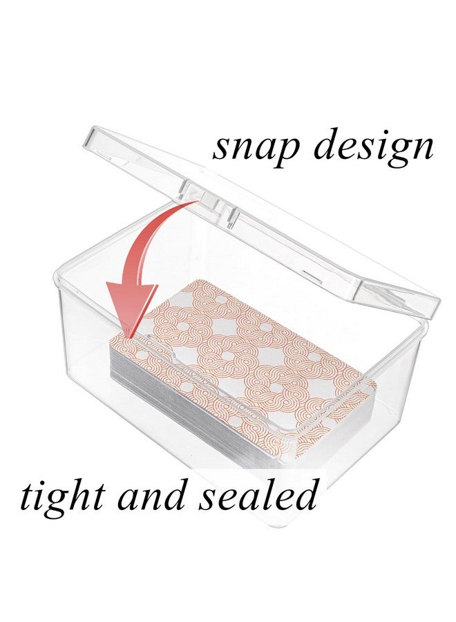 Tebery 20 Pcs Plastic Playing Card Cases Clear, Waterproof Card Deck Box for Game, Sturdy Trading Card Holder Organizer, Portable Card Game Storage Container for Party, Travel, Outdoors, Snap Closed - Image 4