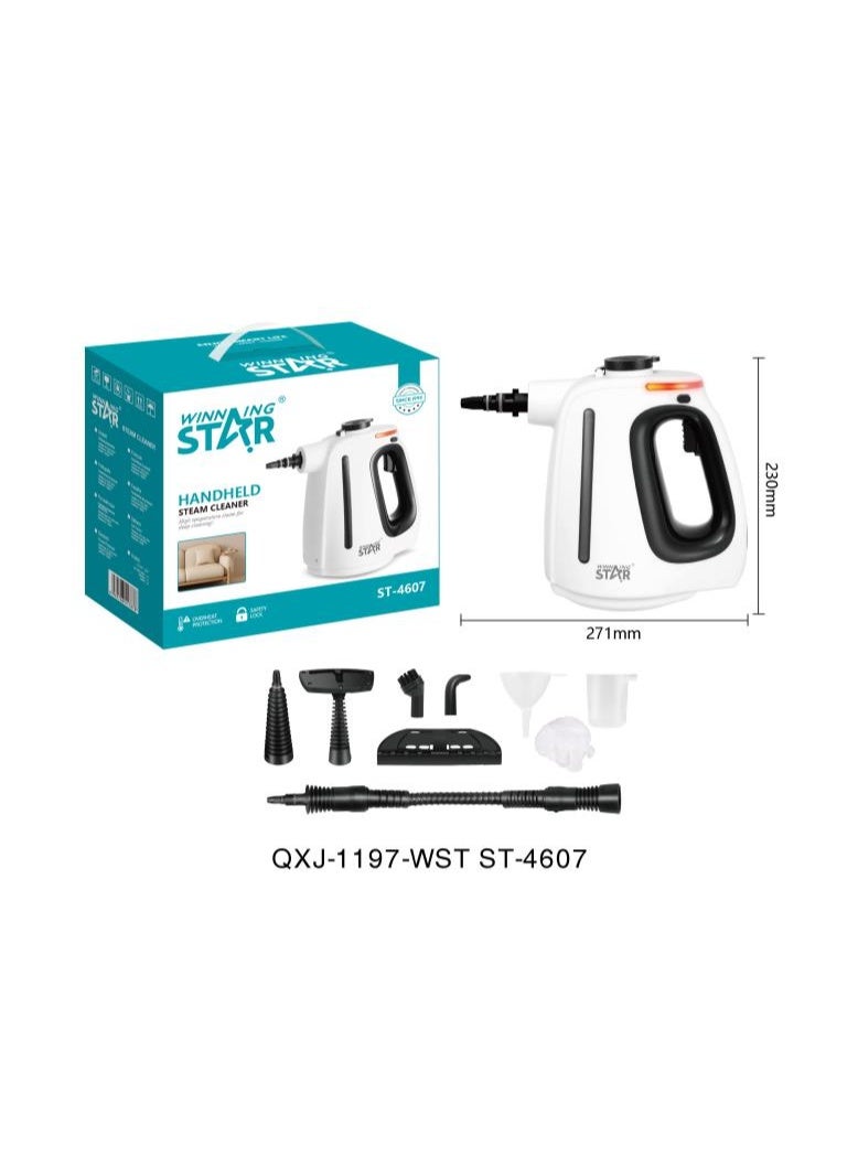 Winning Star Steam Cleaner – For Hard-to-Reach Areas & Various Surfaces, Removes Grease, Kills 99.9% of Bacteria & Germs, High-Temperature Sterilization, 1350W, White, Model: ST-4607 - Image 5