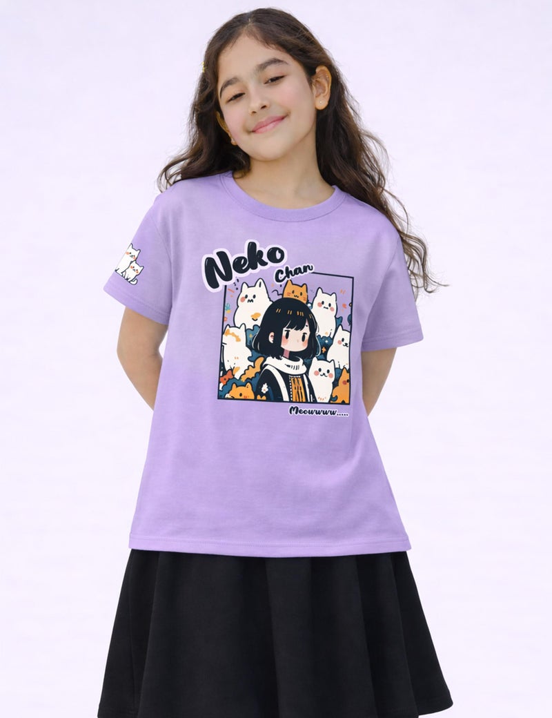 SHODOX® Girls Cotton Blend Printed Regular Fit Half Sleeve Multicolor T-Shirts (Pack of 3) - Image 3