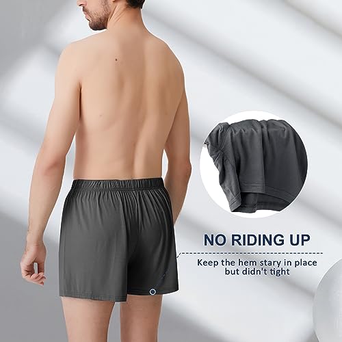 BAMBOO COOL Men's Boxers Underwear Boxer Shorts for Men Classic Lounge Loose Stretch Short (3 Pack), X-Large - Image 5