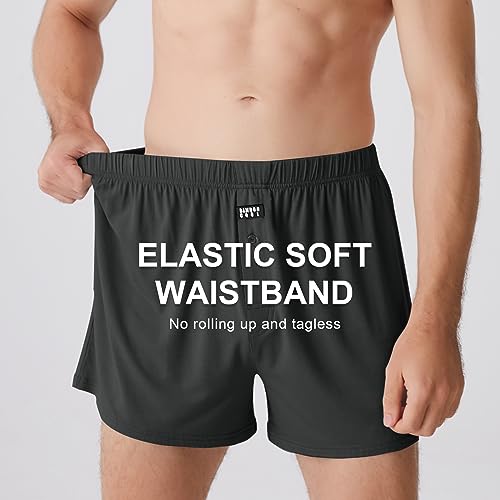 BAMBOO COOL Men's Boxers Underwear Boxer Shorts for Men Classic Lounge Loose Stretch Short (3 Pack), X-Large - Image 3