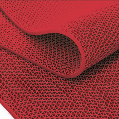 Ab Sab S-Mat Long Lasting Multi Purpose Rectangular Shape Mat For Entrance Doormat, Home, Bedroom, Bathroom Offices And Home Decoration,Water Resistant, (Material-Rubber) (2X6, Red) - Image 1