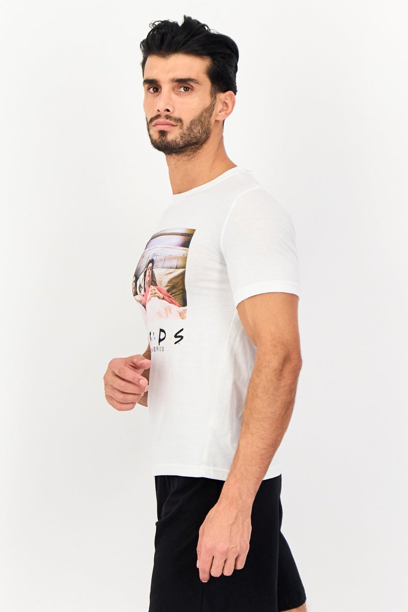 Sinsay طقم بيجامة قصير بأكمام قصيرة وطباعة جرافيك للرجال من فريندز، مكون من 2 قطعة، متعدد الألوان - Image 2