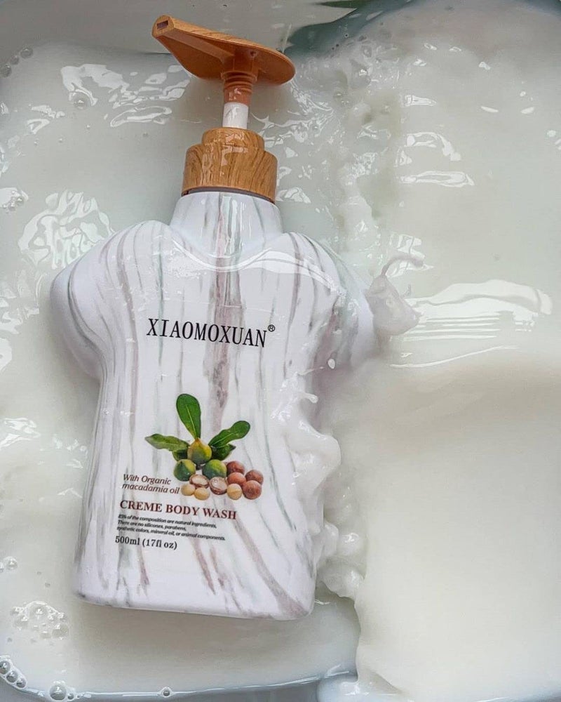 Xiaomoxuan Sensitive Skin Moisturizing Body Wash for Extra Dry Skin - Hydrating Skin-Care Treatment for Women and Men - Macadamia Nut-Oil Body Wash Cream for Women and Men - Image 4