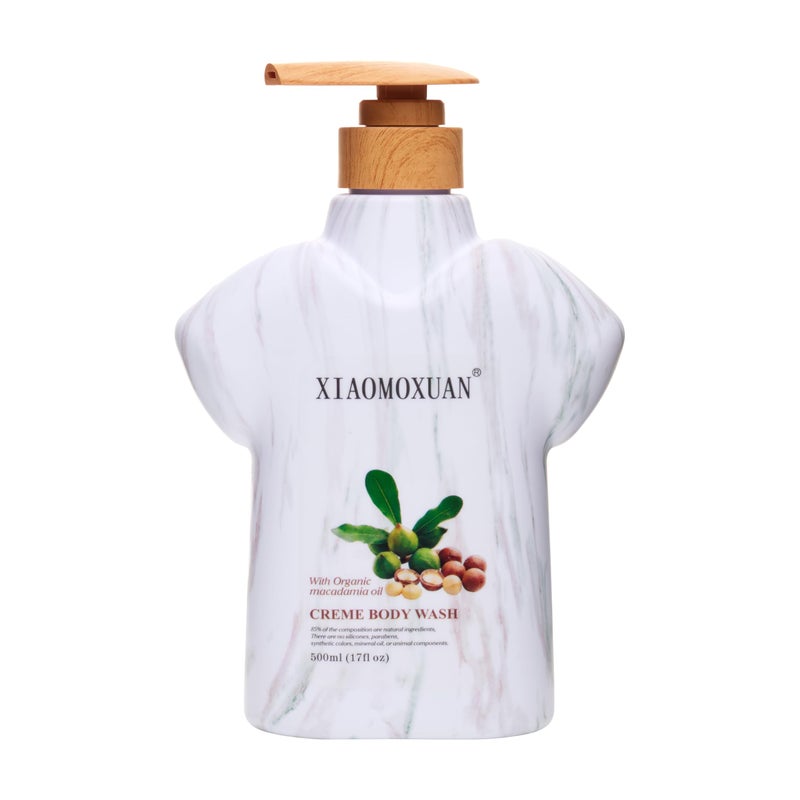 Xiaomoxuan Sensitive Skin Moisturizing Body Wash for Extra Dry Skin - Hydrating Skin-Care Treatment for Women and Men - Macadamia Nut-Oil Body Wash Cream for Women and Men - Image 1