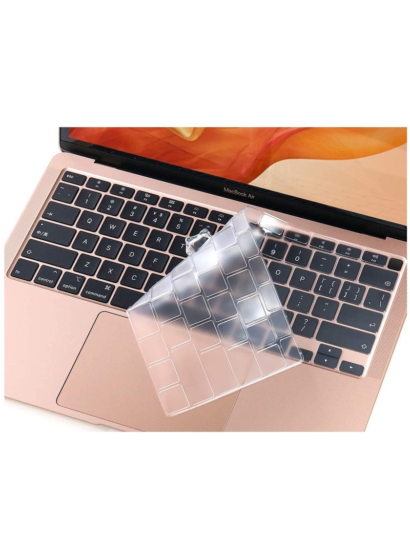 أمم غطاء لوحة مفاتيح شفاف بتصميم أمريكي لماك بوك نيو اير 13 بوصة مع شاشة ريتينا موديل ايه 2179 / ايه 2337 إصدار 2020/2021 شفاف - Image 3