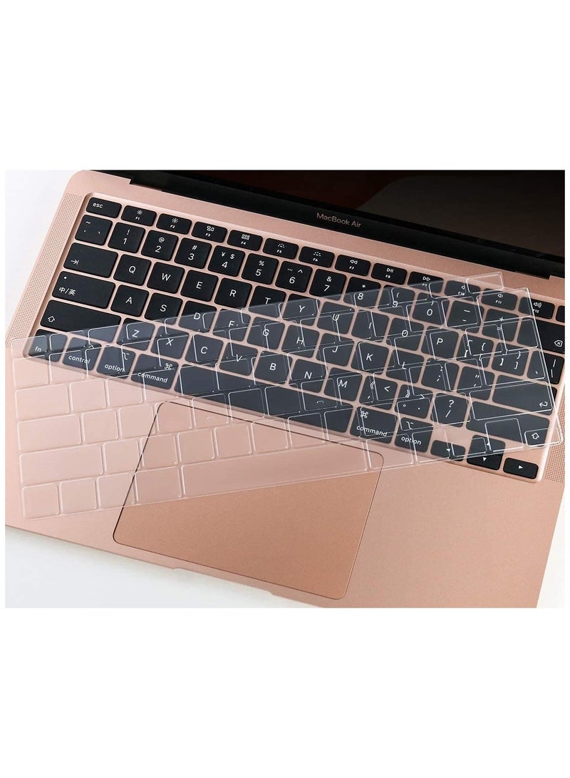 أمم غطاء لوحة مفاتيح شفاف بتصميم أمريكي لماك بوك نيو اير 13 بوصة مع شاشة ريتينا موديل ايه 2179 / ايه 2337 إصدار 2020/2021 شفاف - Image 5