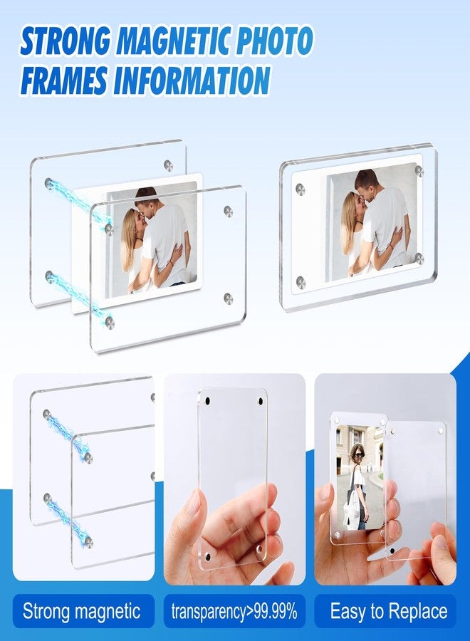 ESRICH 36 Pack-Acrylic Fridge Magnetic Frame, Mini Picture Frames, Double Sided Photo Magnet Frames for Refrigerator,Mini Clear Picture Frame, Gifts (2.36 x 3.54Inch) - Image 5