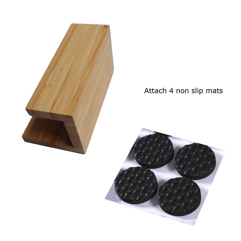 Bukela 1 Pcs Bamboo Wood Desktop Business Card Holder for Desk Sturdy Business Card Display Stand for Office Suitable for Men and Women - Image 4