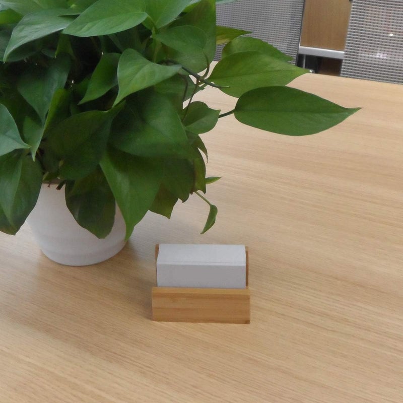 Bukela 1 Pcs Bamboo Wood Desktop Business Card Holder for Desk Sturdy Business Card Display Stand for Office Suitable for Men and Women - Image 2