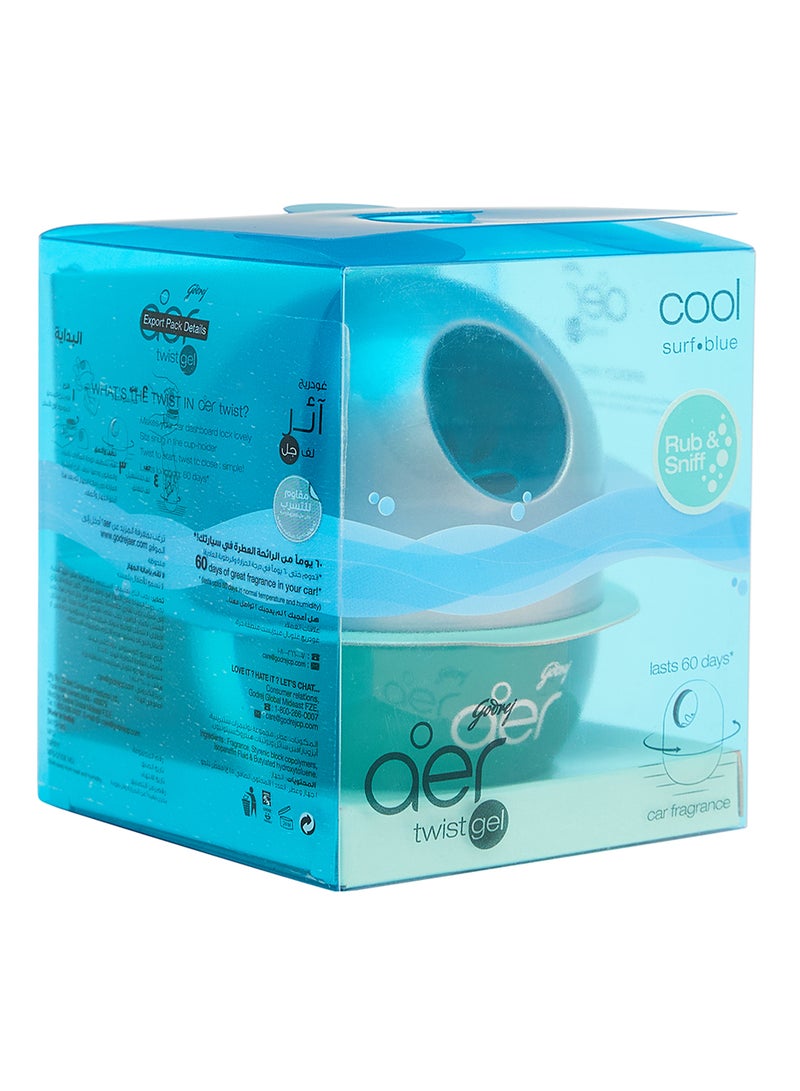 Godrej aer Twist Car Vent Air Freshener Cool Surf Blue 45g - Image 2