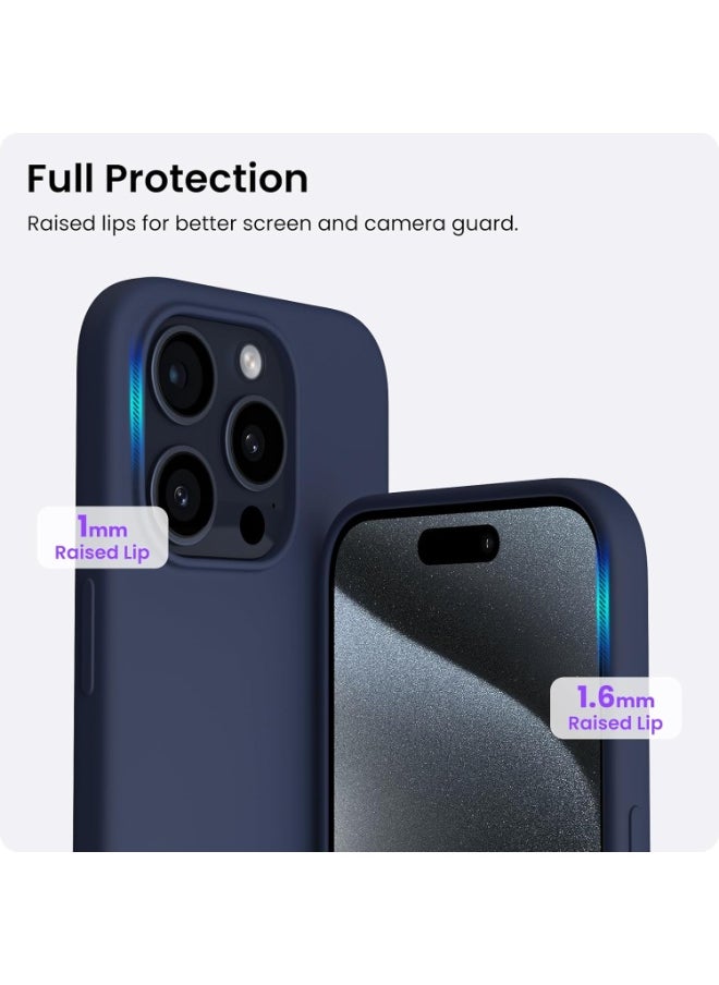 Houmt iPhone 15 Pro Case 6.1 Inch Liquid Gel Silicone iPhone 15 Pro Cover Inside Microfiber Soft Silky Touch Anti-Scratch Thin Shockproof Cover Compatible with iPhone 15 Pro  - Image 4