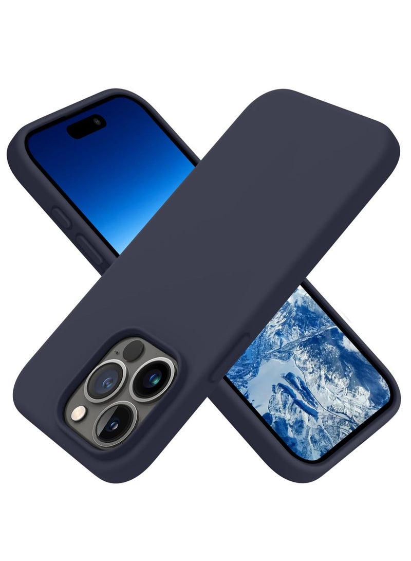 iPhone 15 Pro Case 6.1 Inch Liquid Gel Silicone iPhone 15 Pro Cover Inside Microfiber Soft Silky Touch Anti-Scratch Thin Shockproof Cover Compatible with iPhone 15 Pro - Image 1